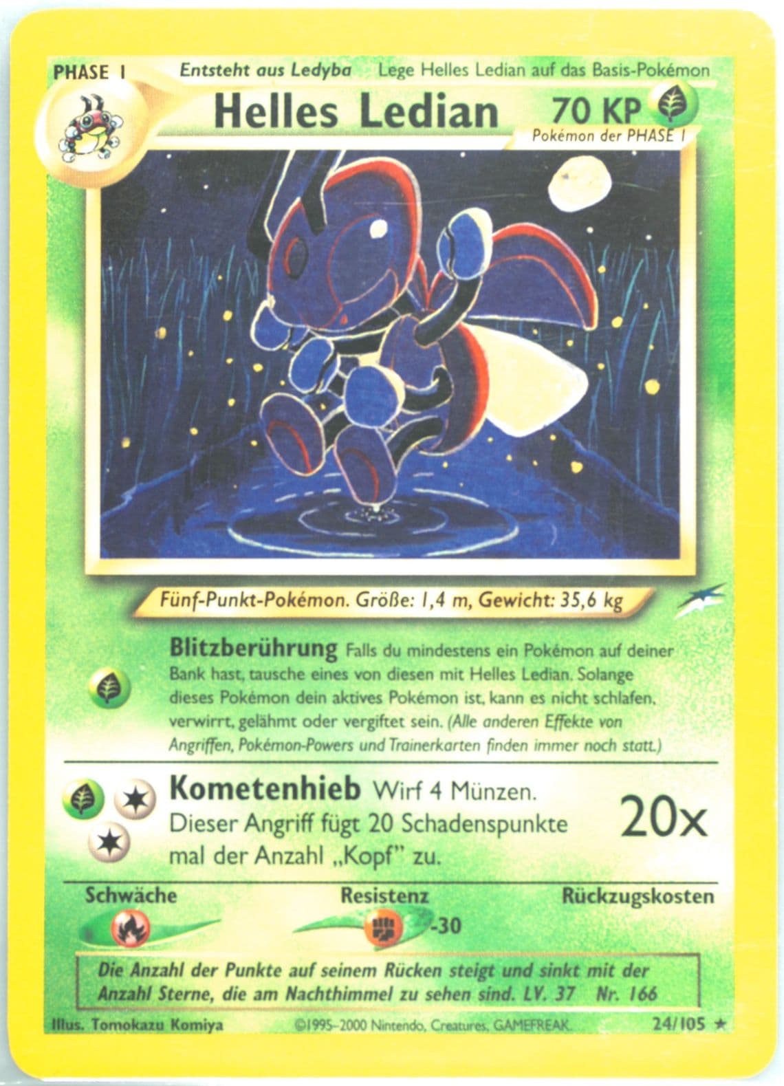 Helles Ledian German (24) 2002 Pokemon Neo Destiny