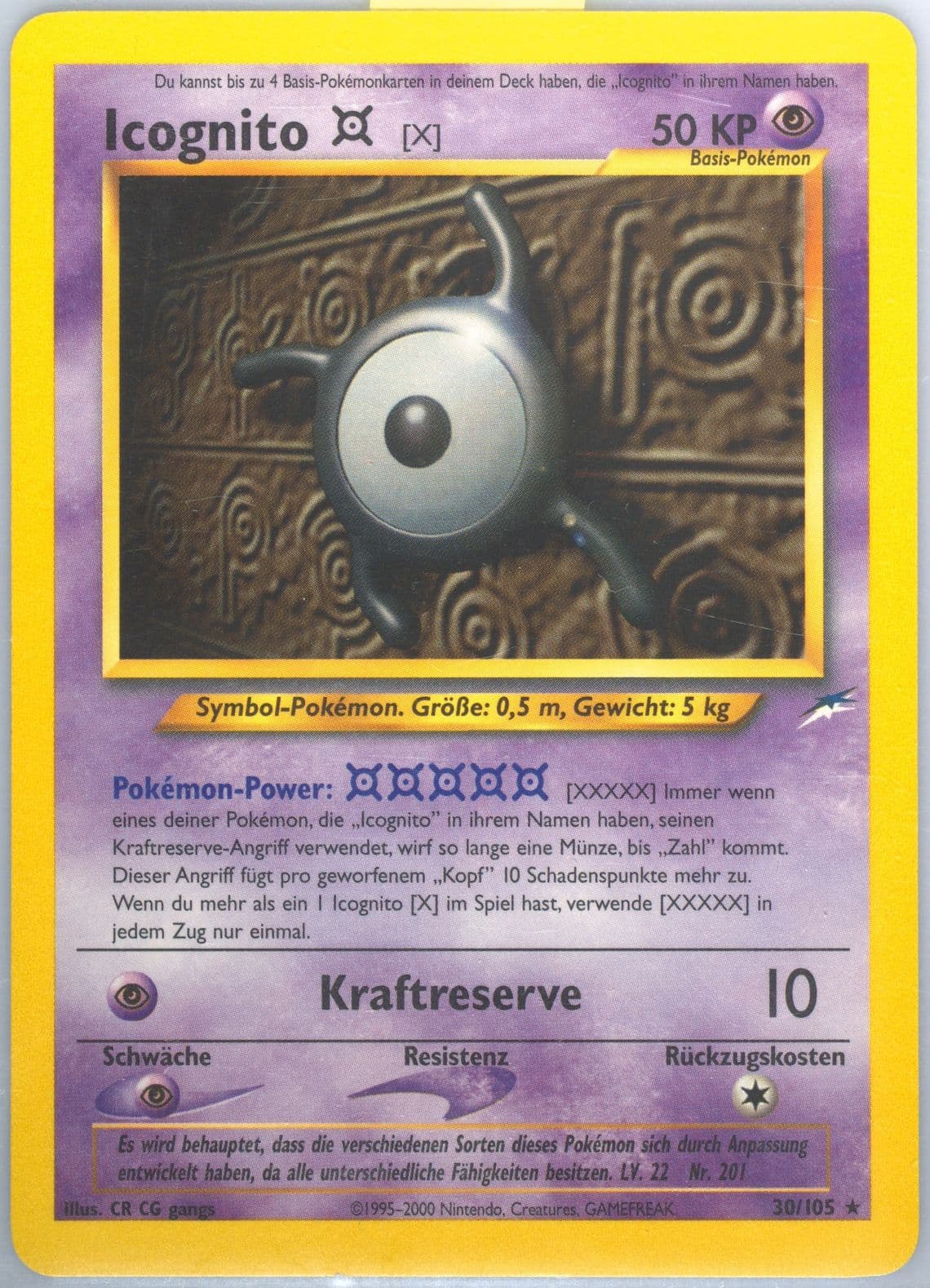 Icognito X German (30) 2002 Pokemon Neo Destiny