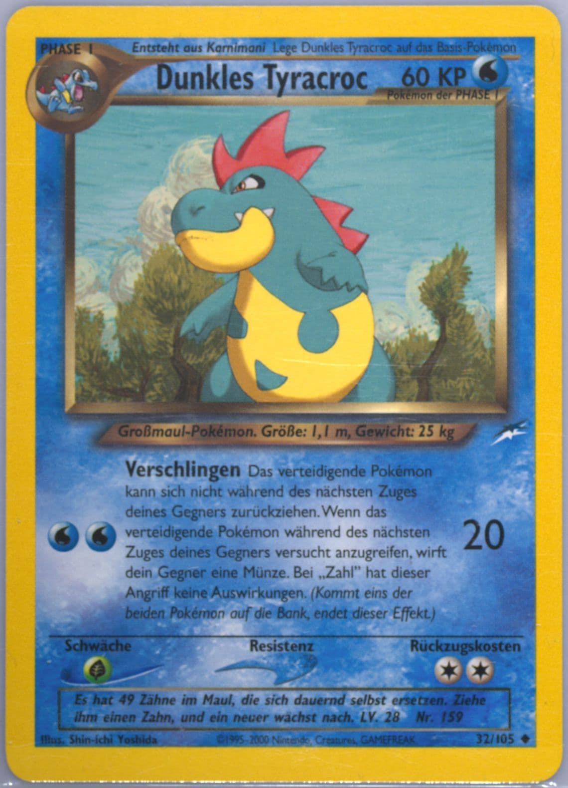 Dunkles Tyracroc German (32) 2002 Pokemon Neo Destiny