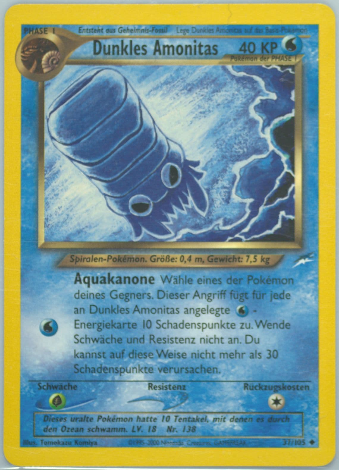 Dunkles Amonitas German (37) 2002 Pokemon Neo Destiny