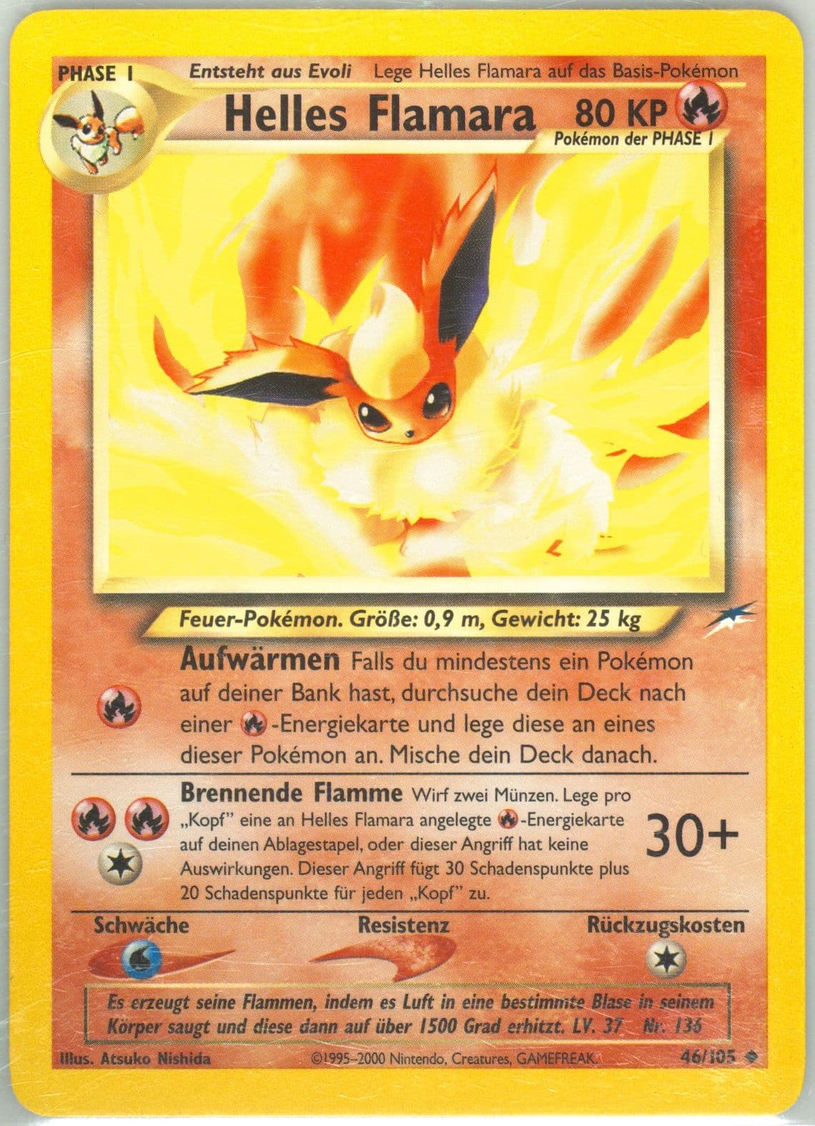 Helles Flamara German (46) 2002 Pokemon Neo Destiny
