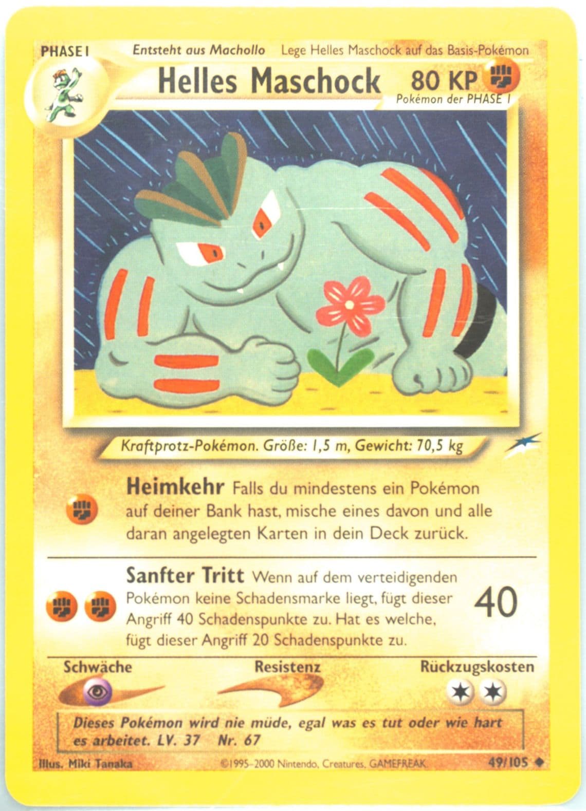 Helles Maschock German (49) 2002 Pokemon Neo Destiny