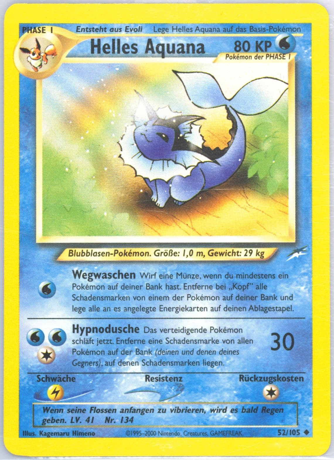 Helles Aquana German (52) 2002 Pokemon Neo Destiny