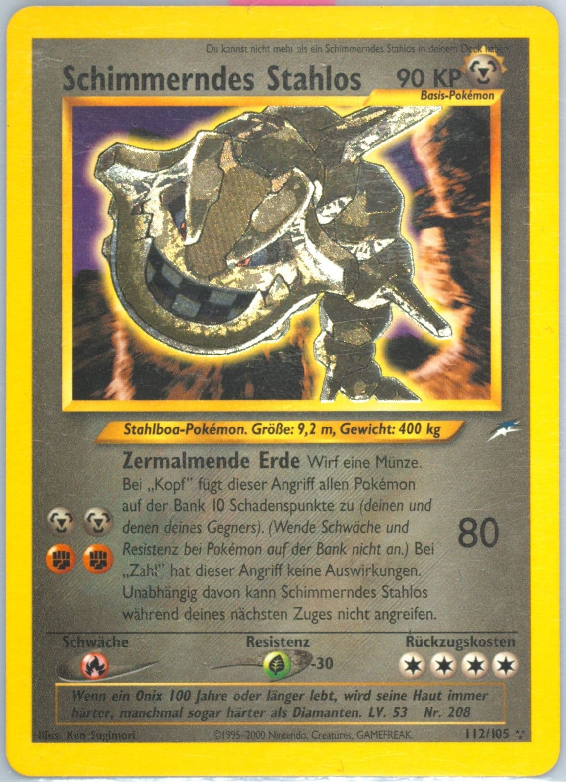 Schimmerndes Stahlos German (112) 2002 Pokemon Neo Destiny