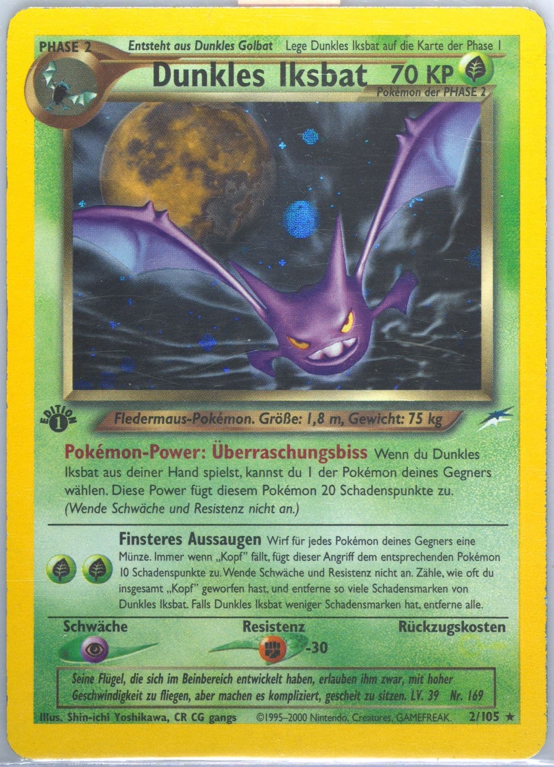 Dunkles Iksbat-Holo German-1st Edition (2) 2002 Pokemon Neo Destiny