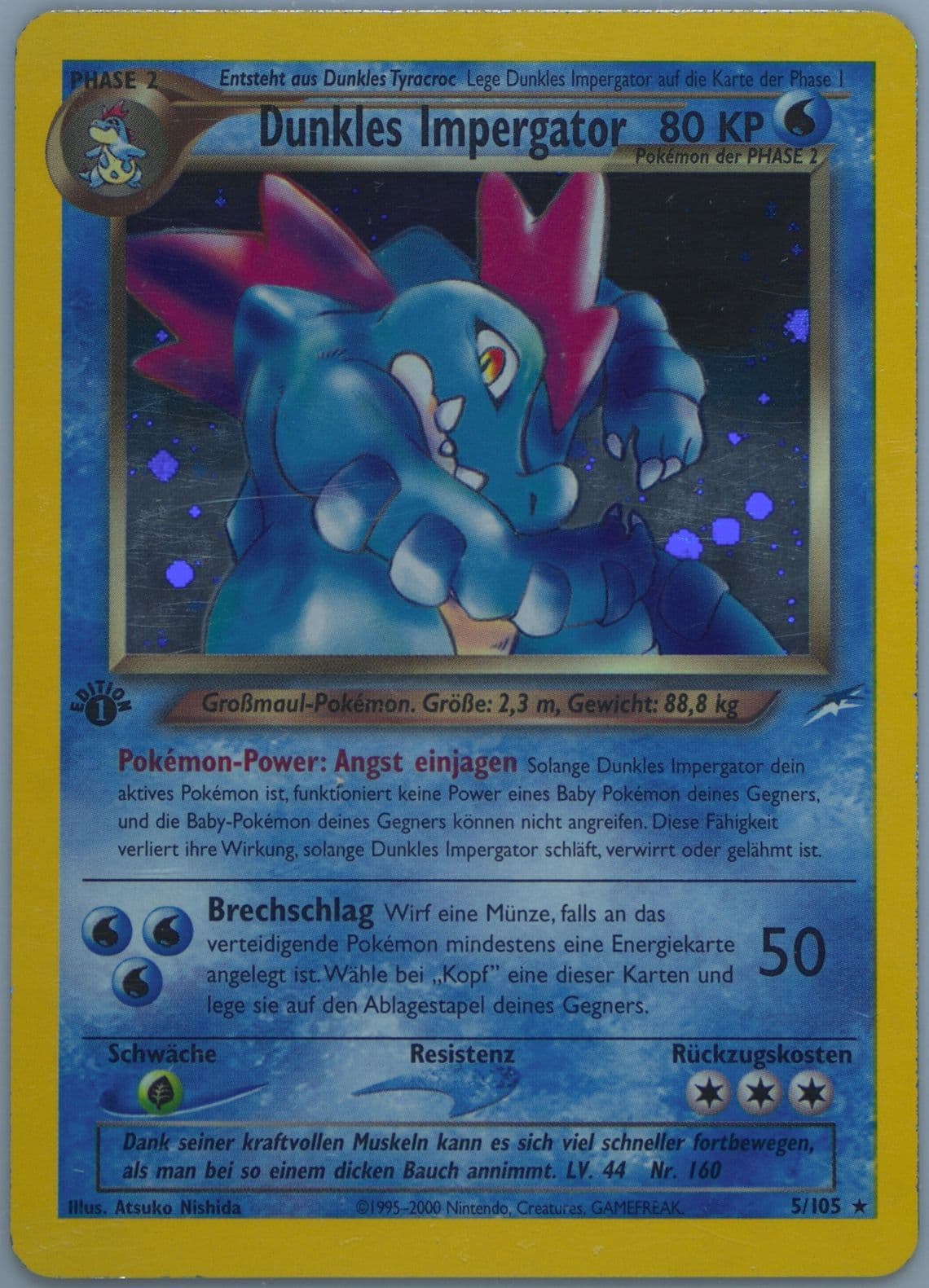 Dunkles Impergator-Holo German-1st Edition (5) 2002 Pokemon Neo Destiny