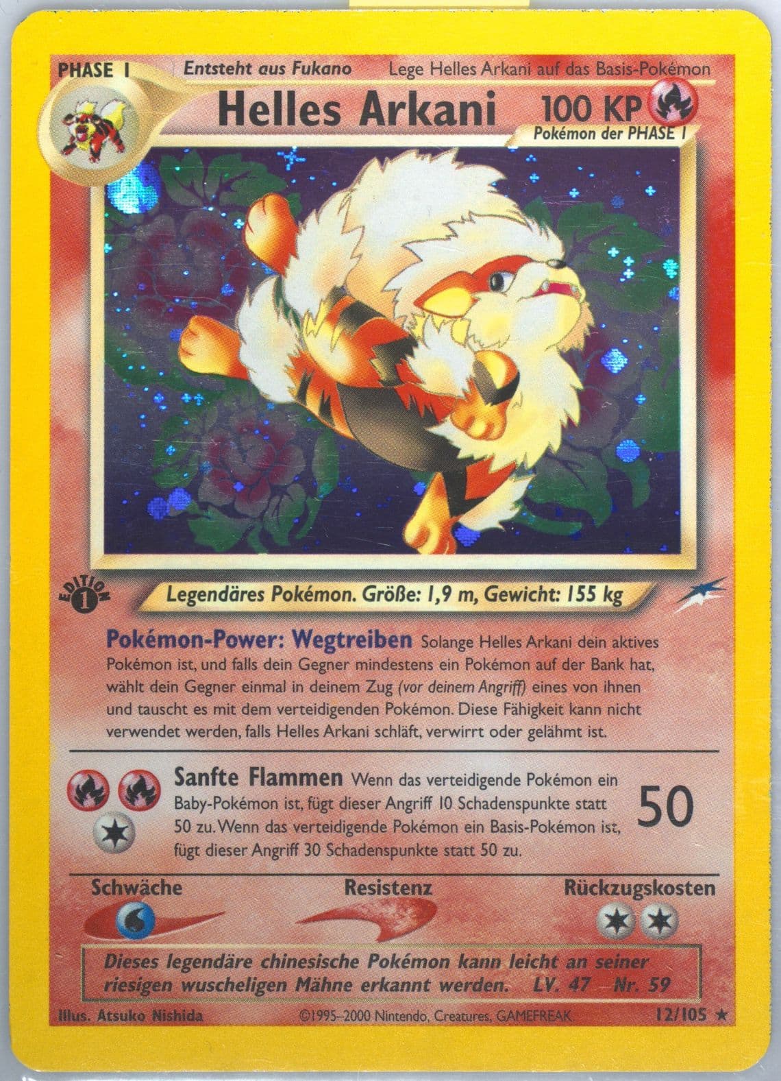 Helles Arkani-Holo German-1st Edition (12) 2002 Pokemon Neo Destiny
