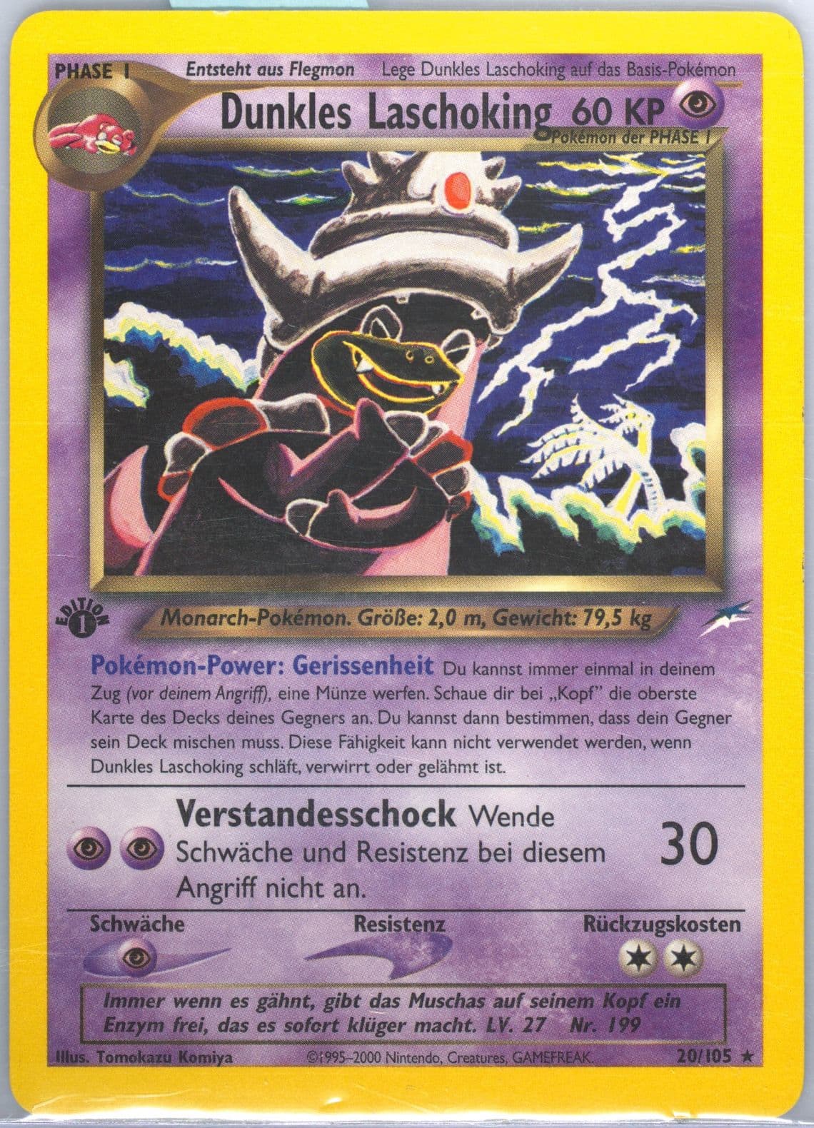Dunkles Laschoking German-1st Edition (20) 2002 Pokemon Neo Destiny