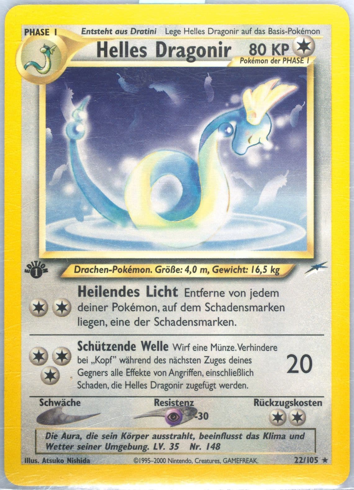 Helles Dragonir German-1st Edition (22) 2002 Pokemon Neo Destiny