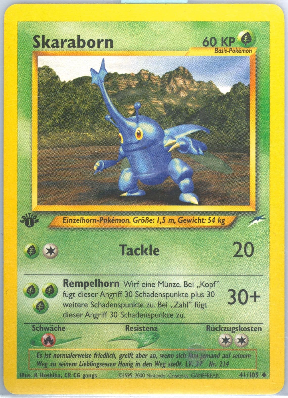 Skaraborn German-1st Edition (41) 2002 Pokemon Neo Destiny