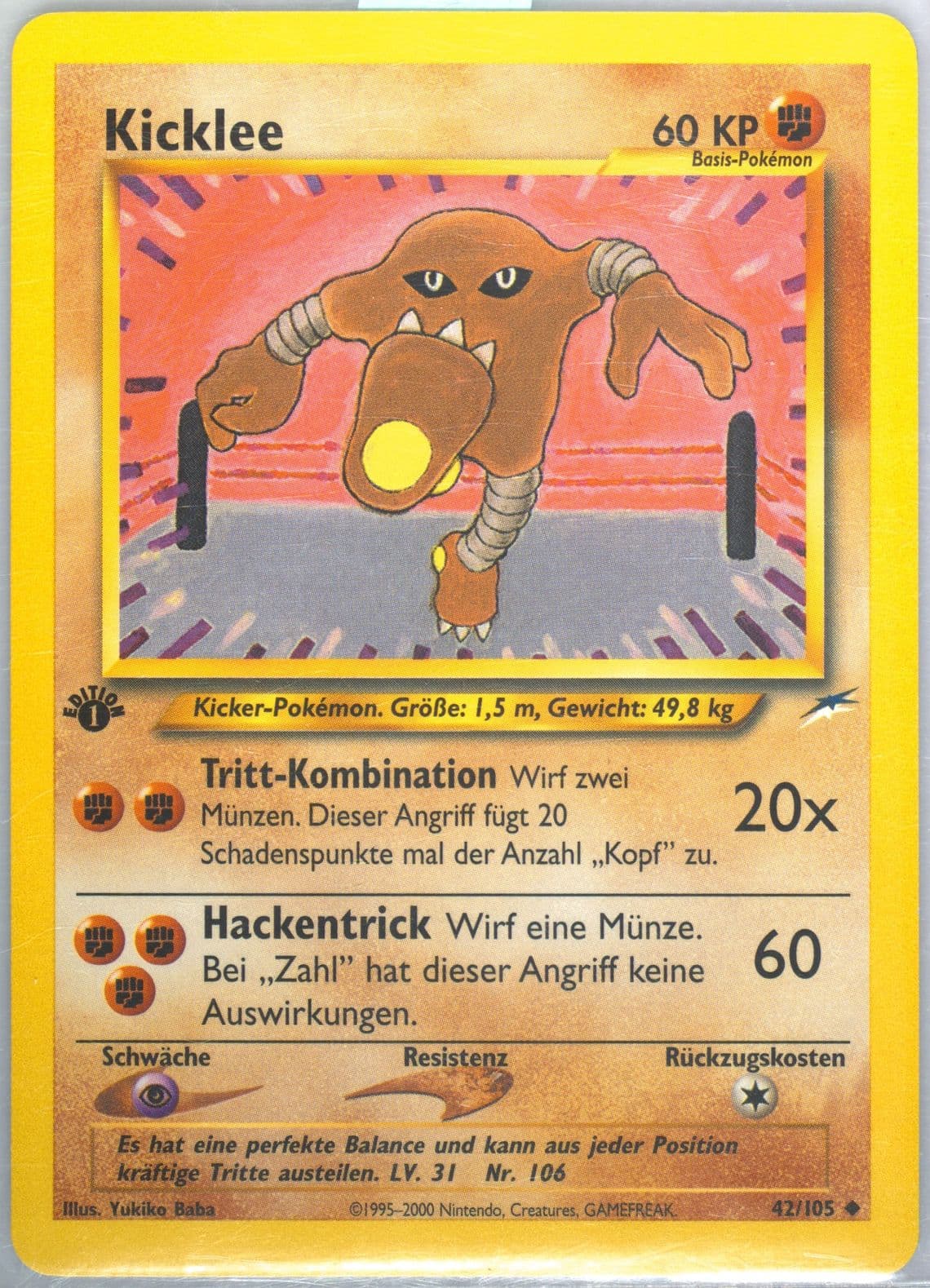 Kicklee German-1st Edition (42) 2002 Pokemon Neo Destiny