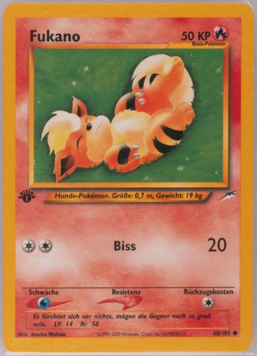 Fukano German-1st Edition (68) 2002 Pokemon Neo Destiny