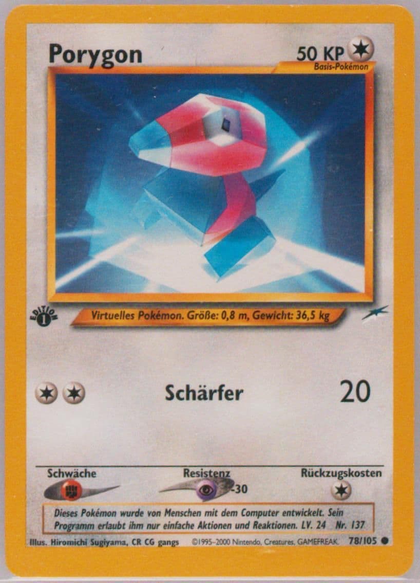 Porygon German-1st Edition (78) 2002 Pokemon Neo Destiny