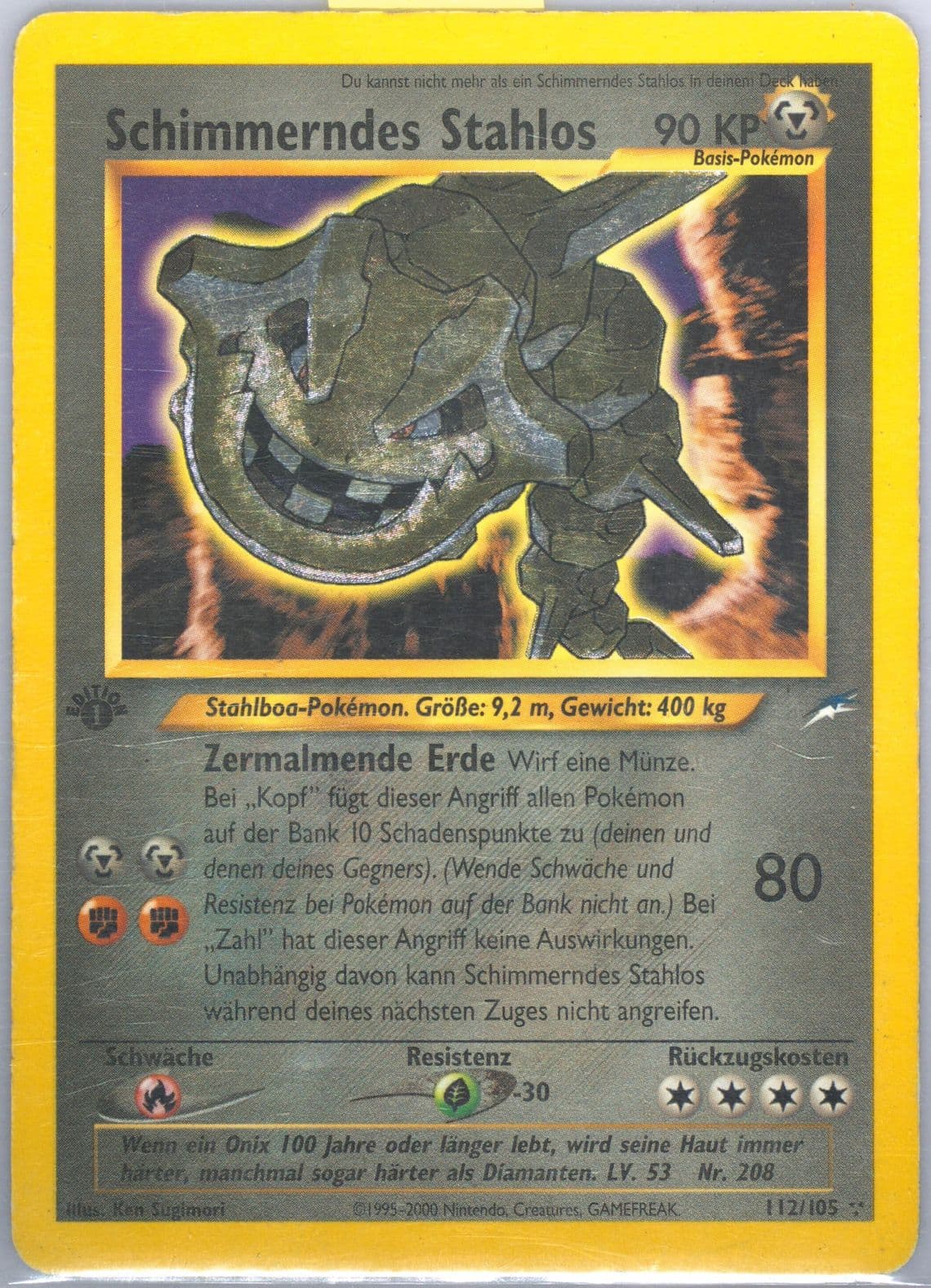 Schimmerndes Stahlos German-1st Edition (112) 2002 Pokemon Neo Destiny