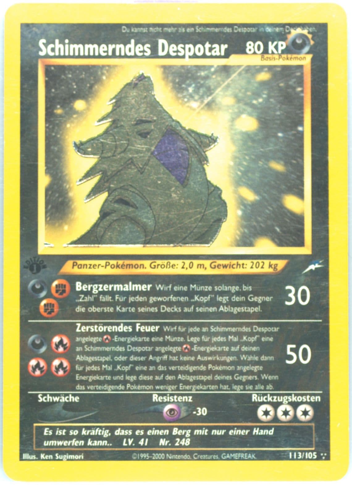 Schimmerndes Despotar German-1st Edition (113) 2002 Pokemon Neo Destiny
