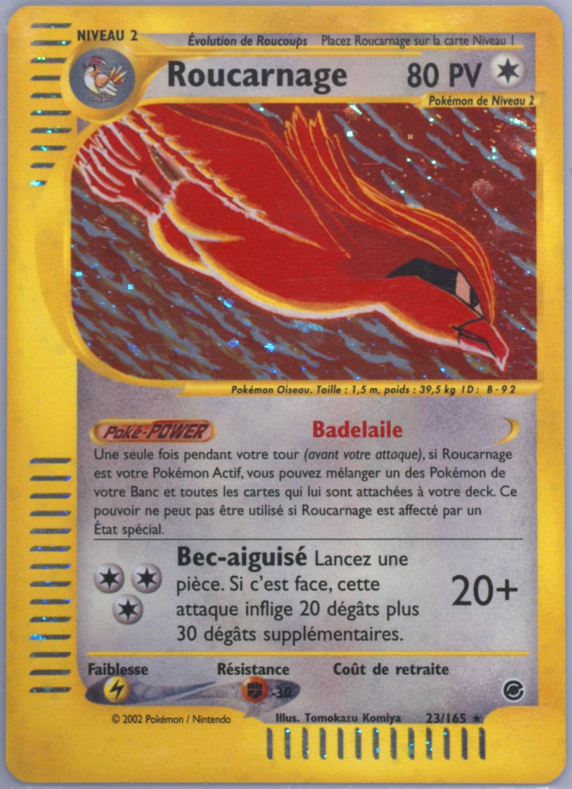 Roucarnage-Holo (23) 2003 Pokemon French Expedition