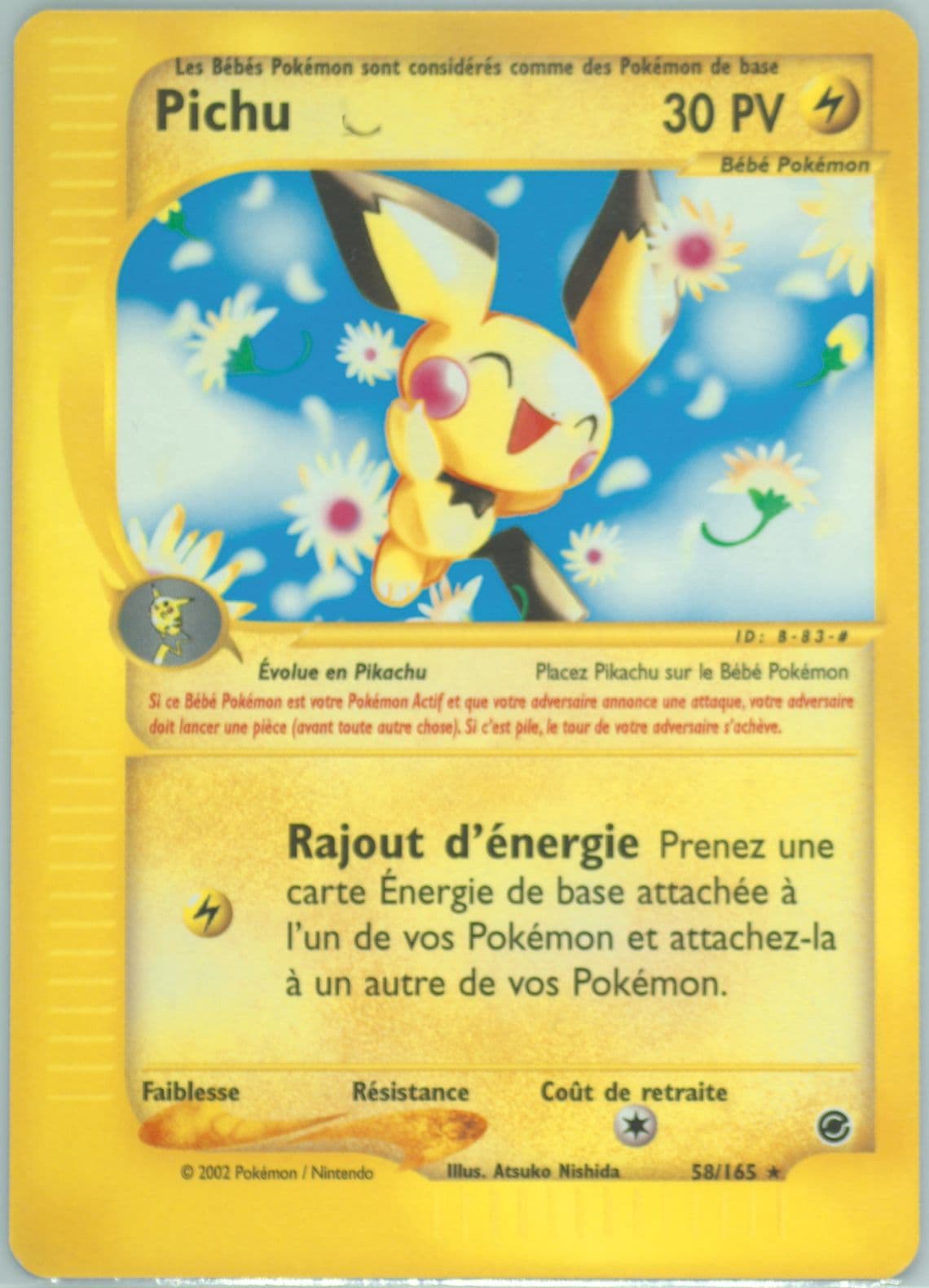 Pichu (58) 2003 Pokemon French Expedition