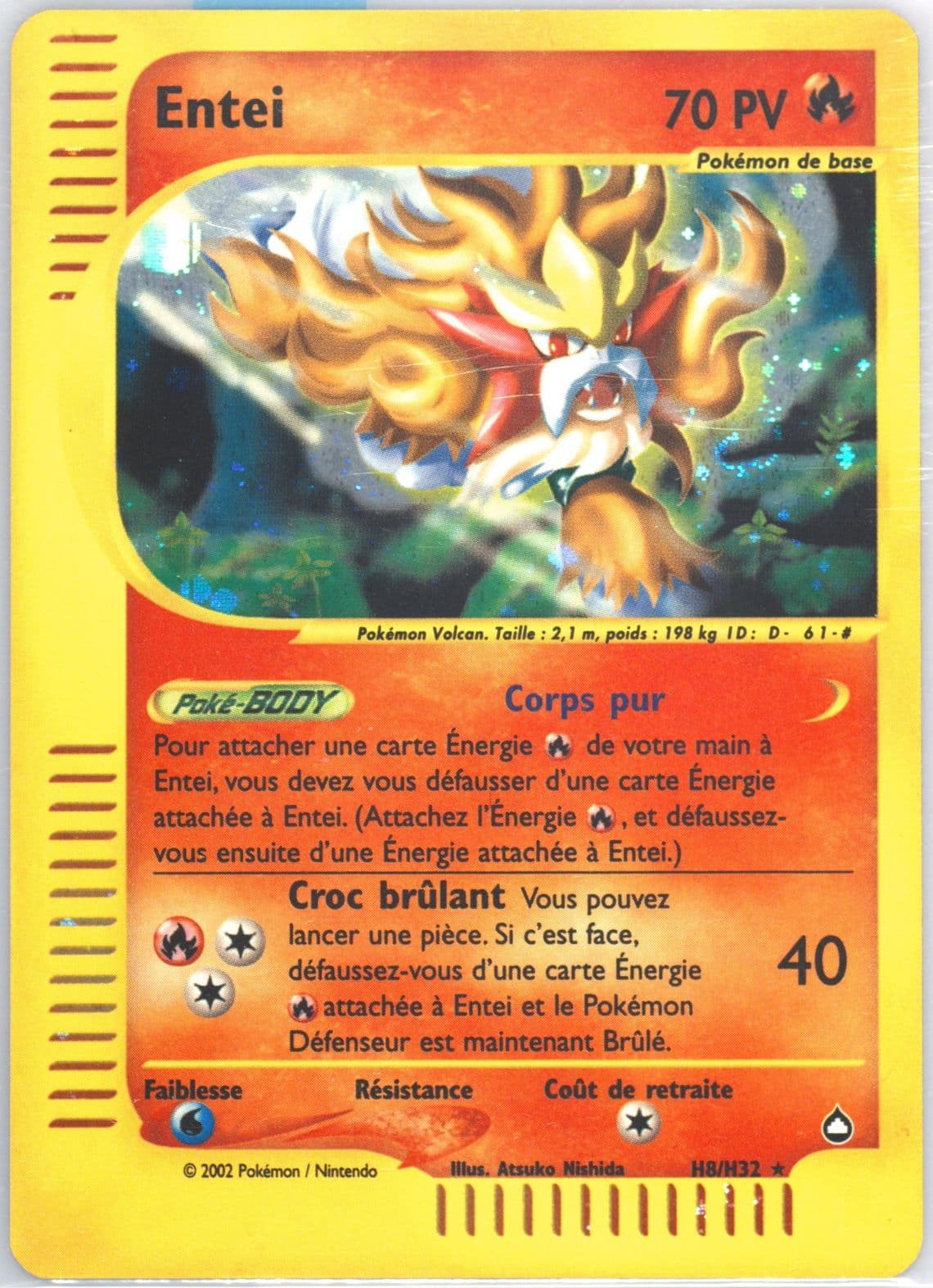 Entei-Holo French (H8) 2003 Pokemon Aquapolis