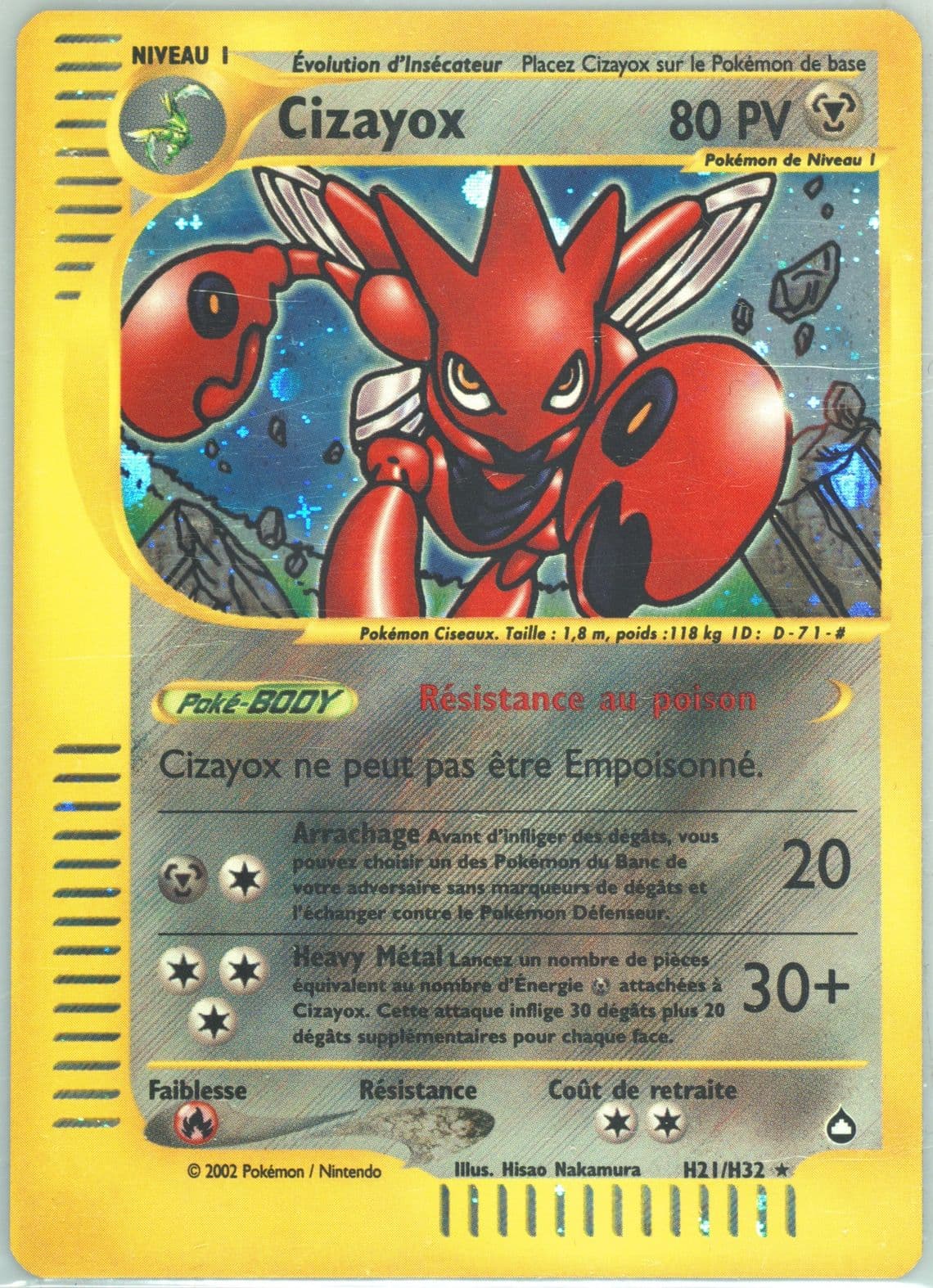 Cizayox-Holo French (H21) 2003 Pokemon Aquapolis