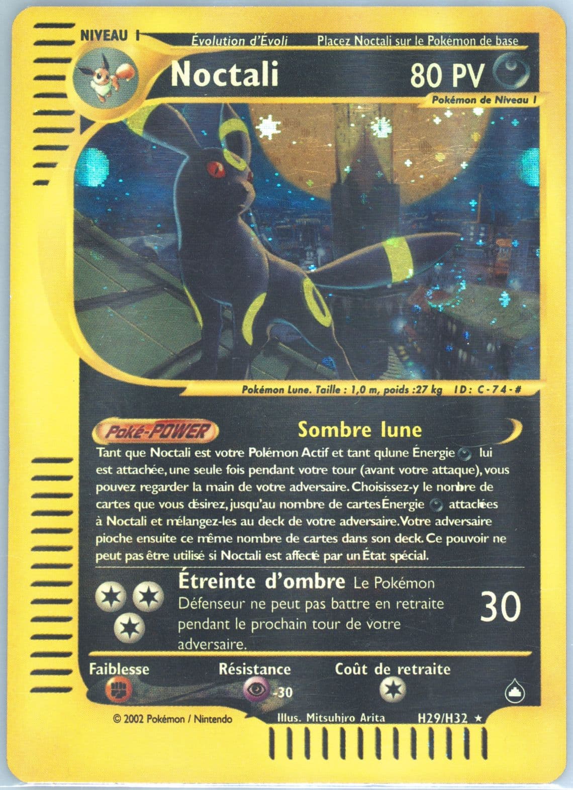Noctali-Holo French (H29) 2003 Pokemon Aquapolis