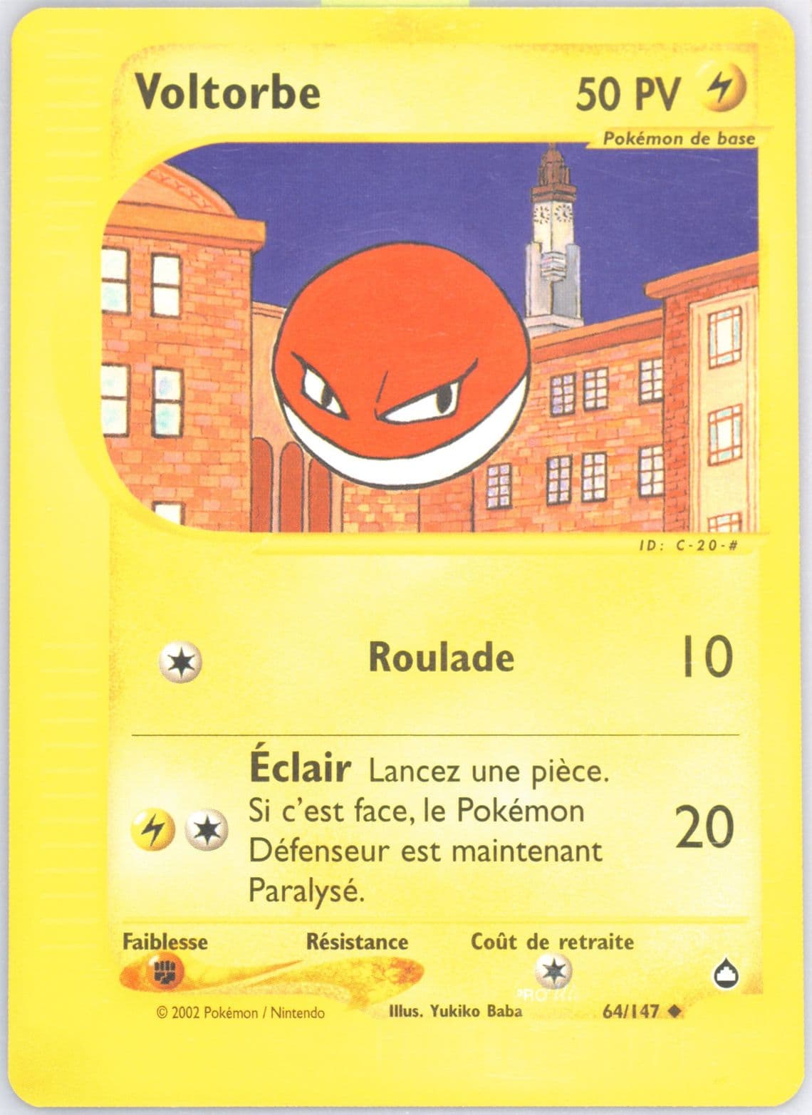 Voltorbe French (64) 2003 Pokemon Aquapolis