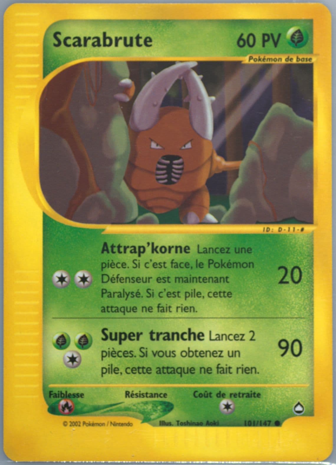 Scarabrute French (101) 2003 Pokemon Aquapolis