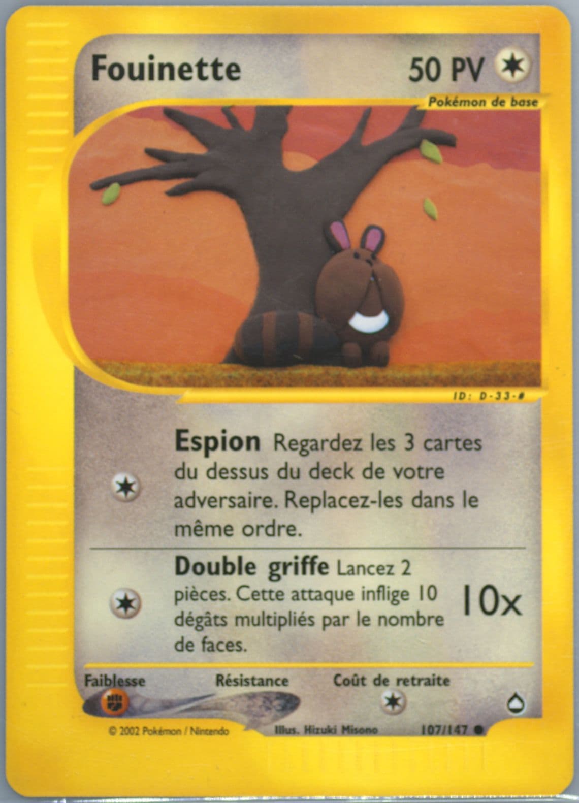 Fouinette French (107) 2003 Pokemon Aquapolis