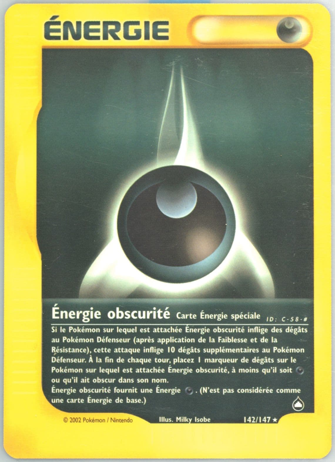 Energie Obscurite French (142) 2003 Pokemon Aquapolis