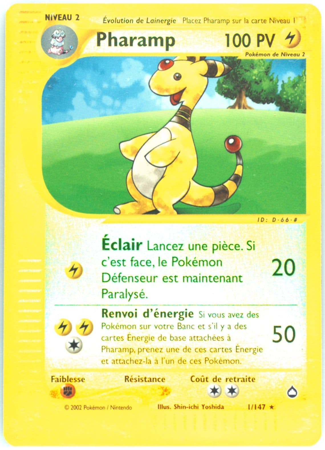 Pharamp-Reverse Foil French (1) 2003 Pokemon Aquapolis