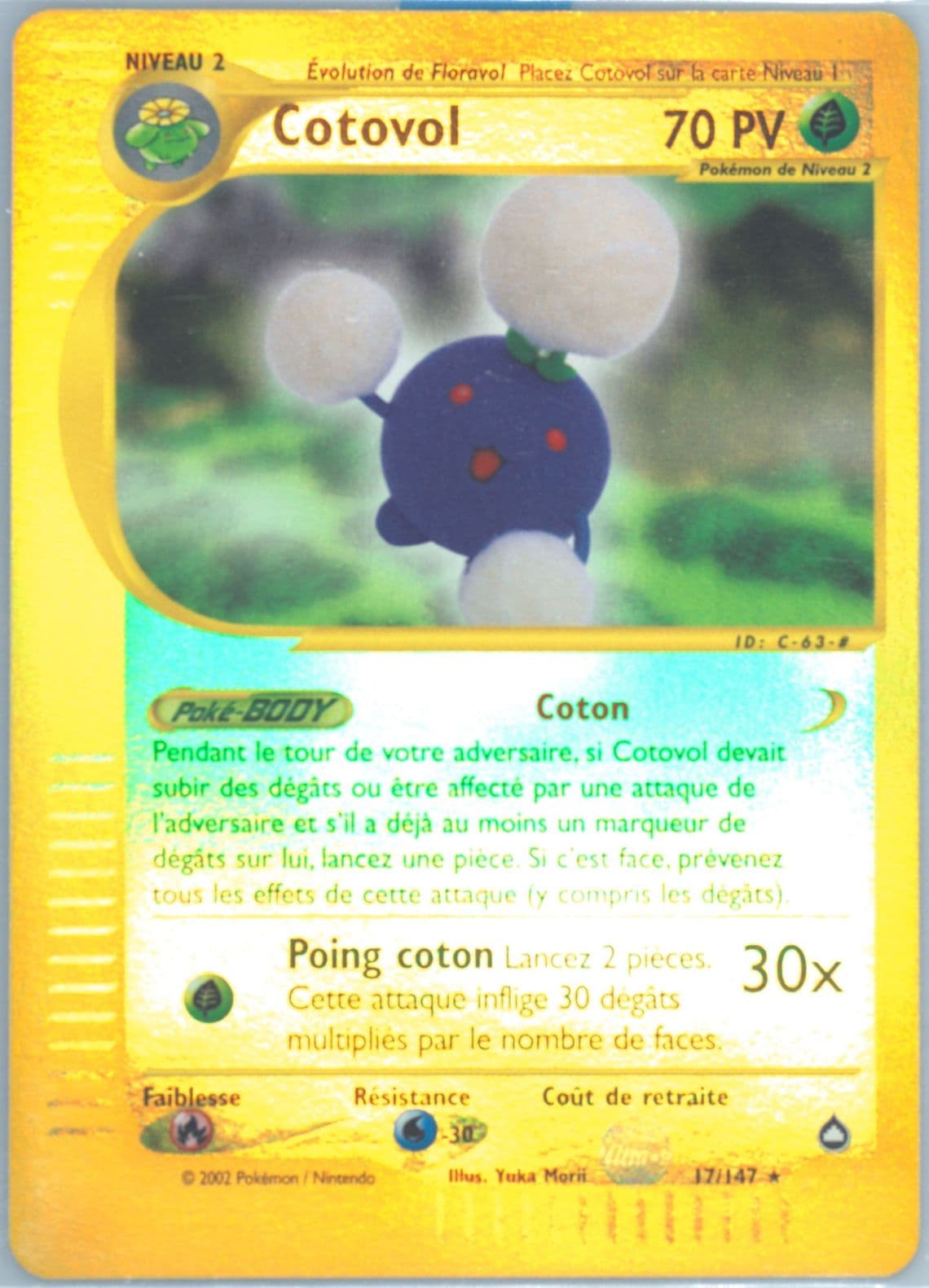 Cotovol-Reverse Foil French (17) 2003 Pokemon Aquapolis