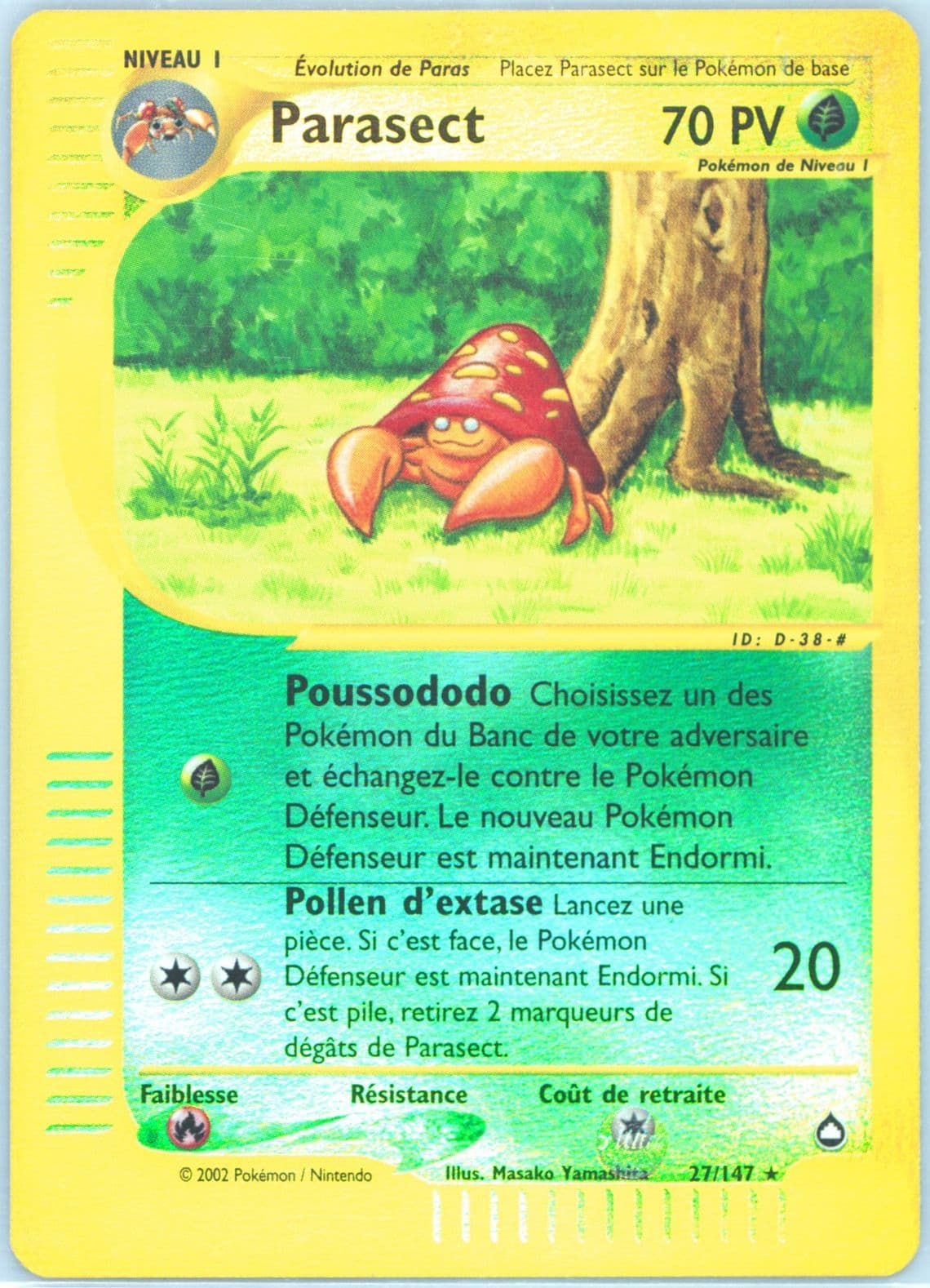 Parasect-Reverse Foil French (27) 2003 Pokemon Aquapolis