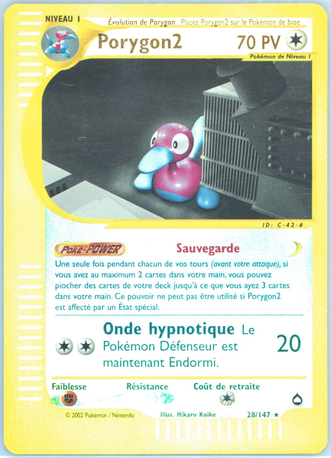 PORYGON2-Reverse Foil French (28) 2003 Pokemon Aquapolis