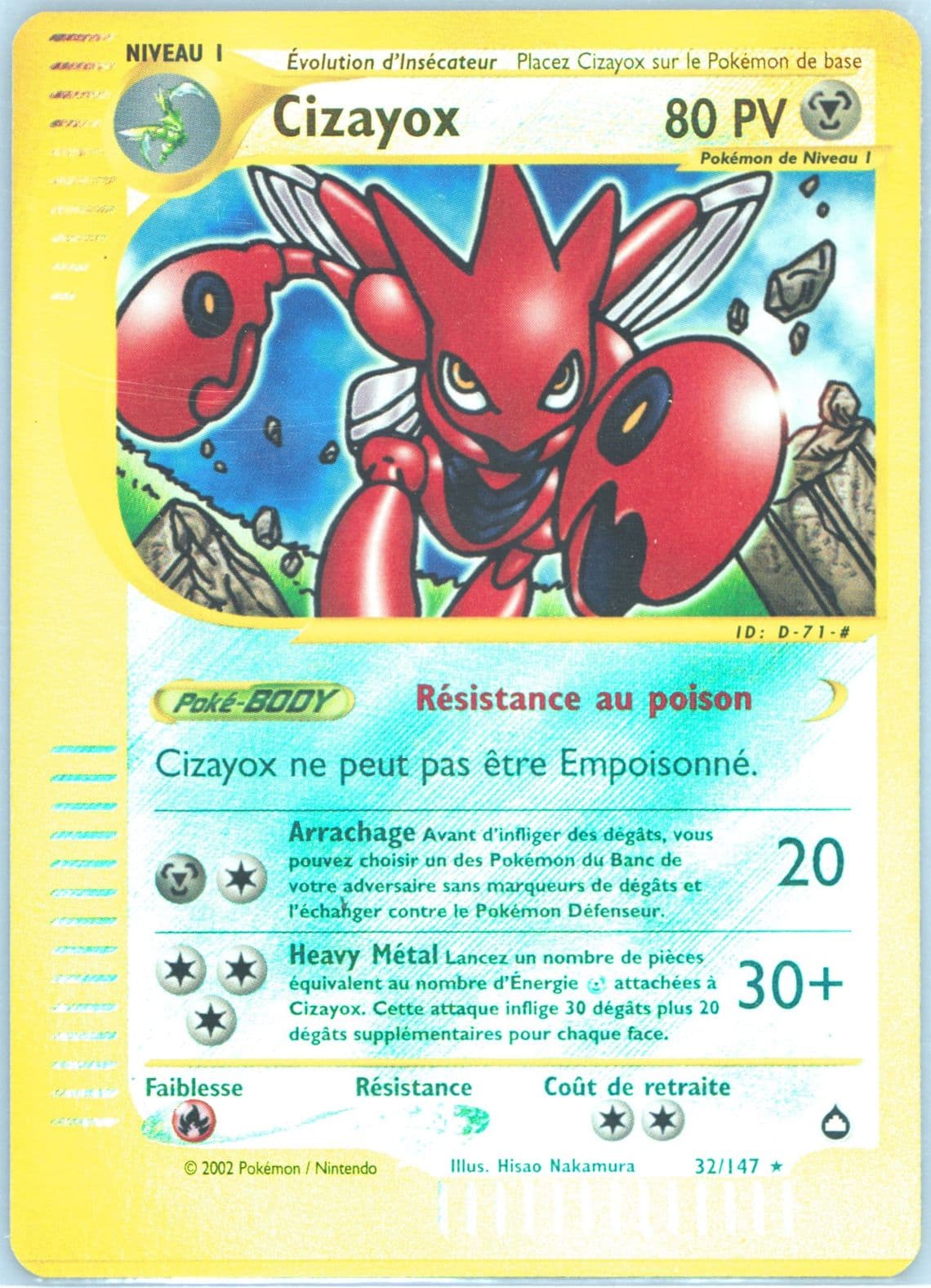 Cizayox-Reverse Foil French (32) 2003 Pokemon Aquapolis