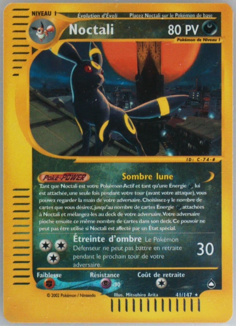 Noctali-Reverse Foil French (41) 2003 Pokemon Aquapolis