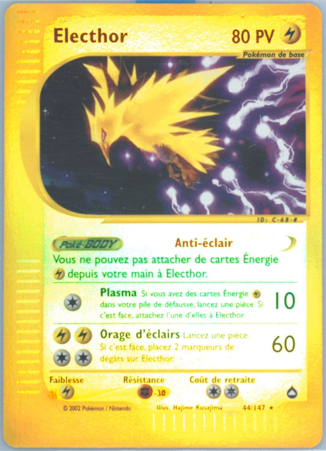 Electhor-Reverse Foil French (44) 2003 Pokemon Aquapolis