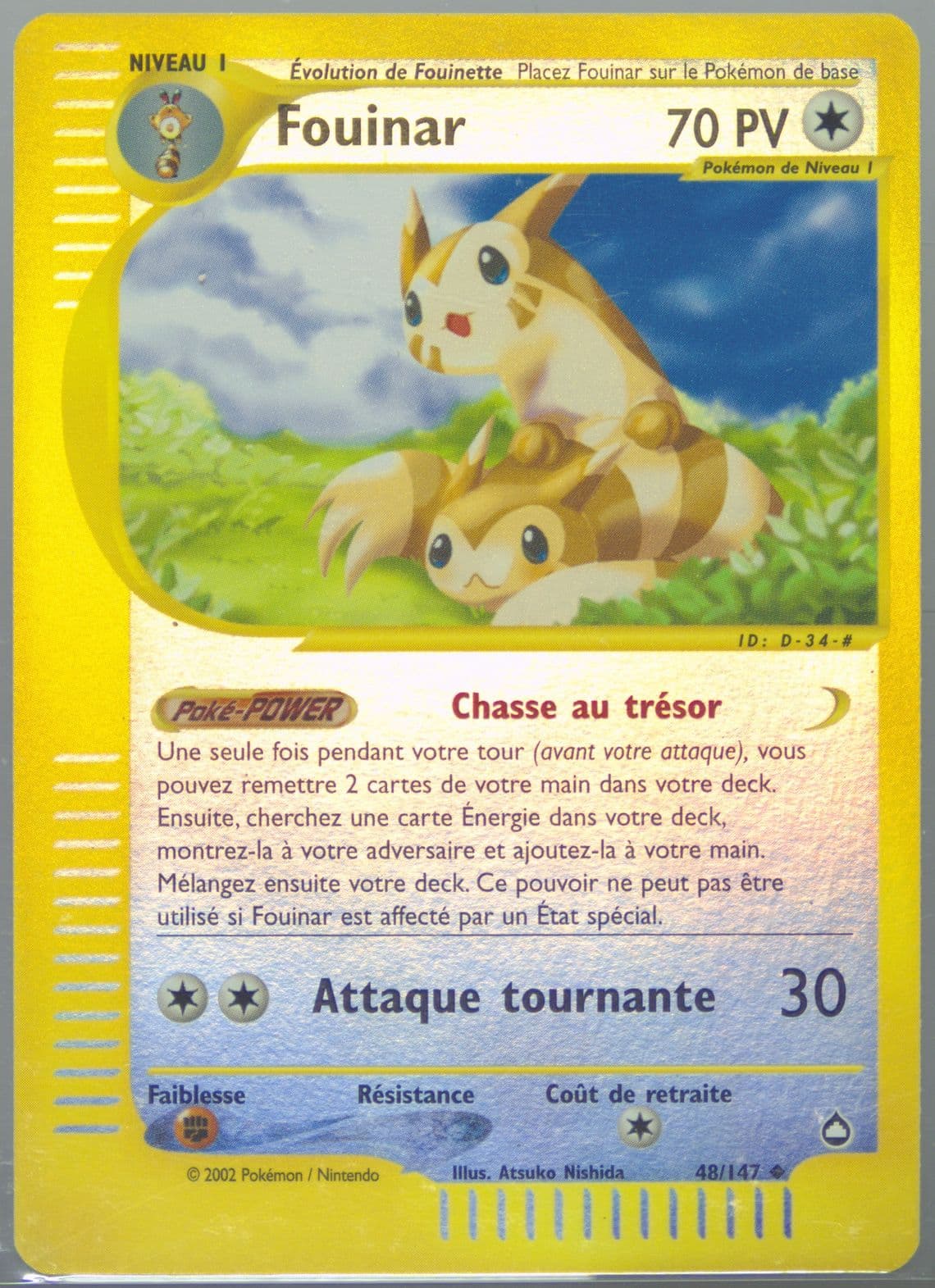 Fouinar-Reverse Foil French (48) 2003 Pokemon Aquapolis
