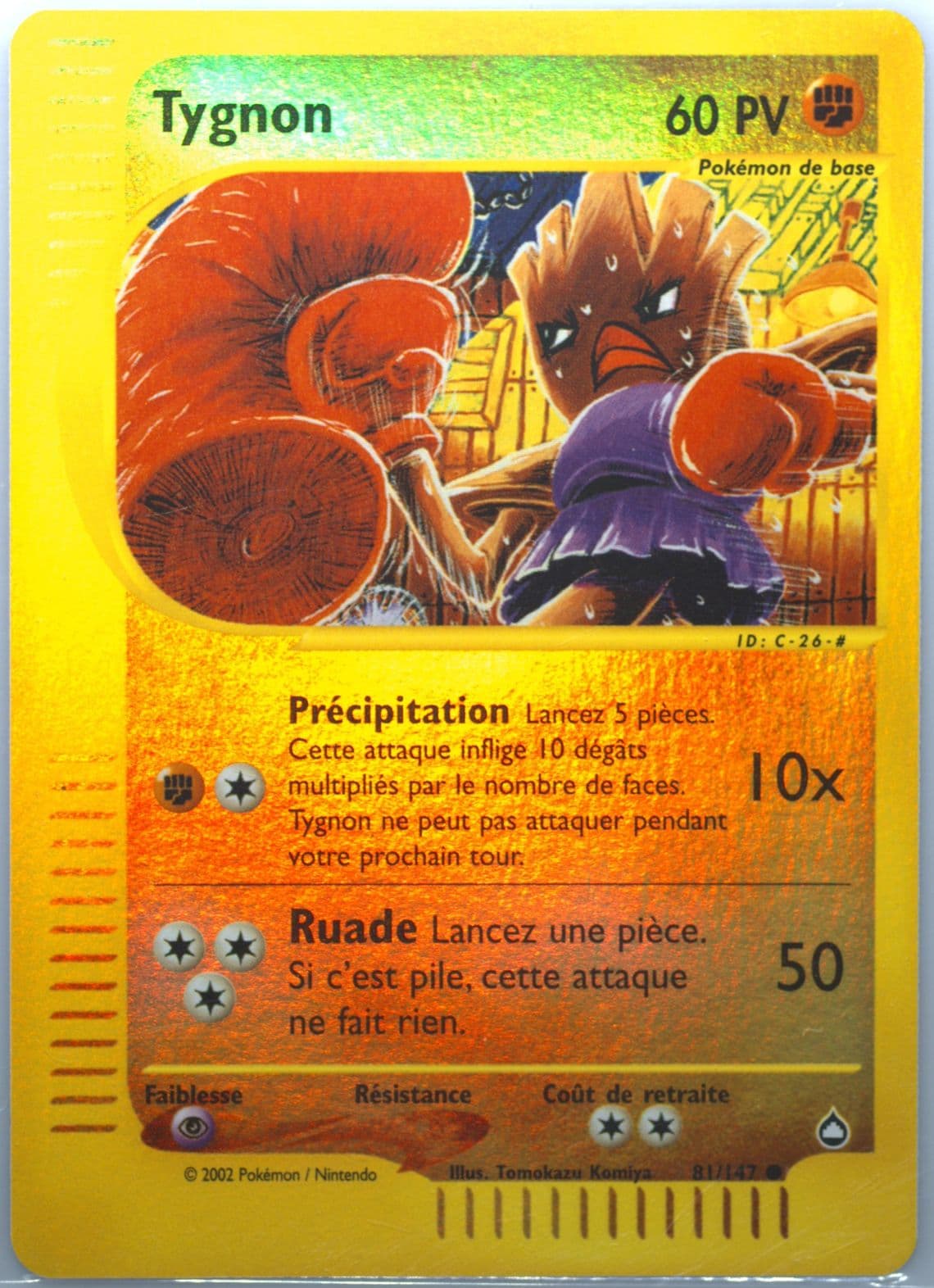 Tygnon-Reverse Foil French (81) 2003 Pokemon Aquapolis