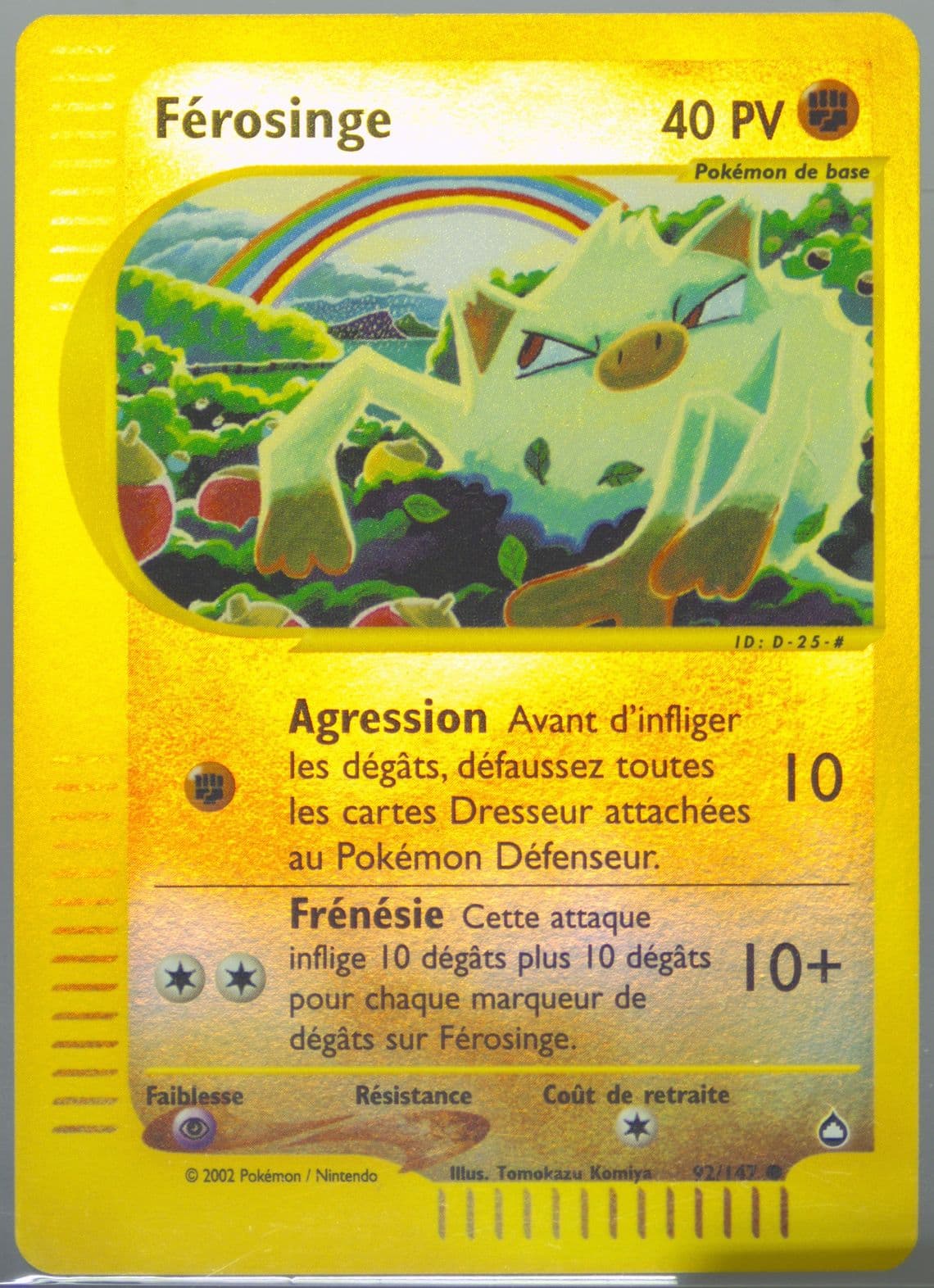 Ferosinge-Reverse Foil French (92) 2003 Pokemon Aquapolis
