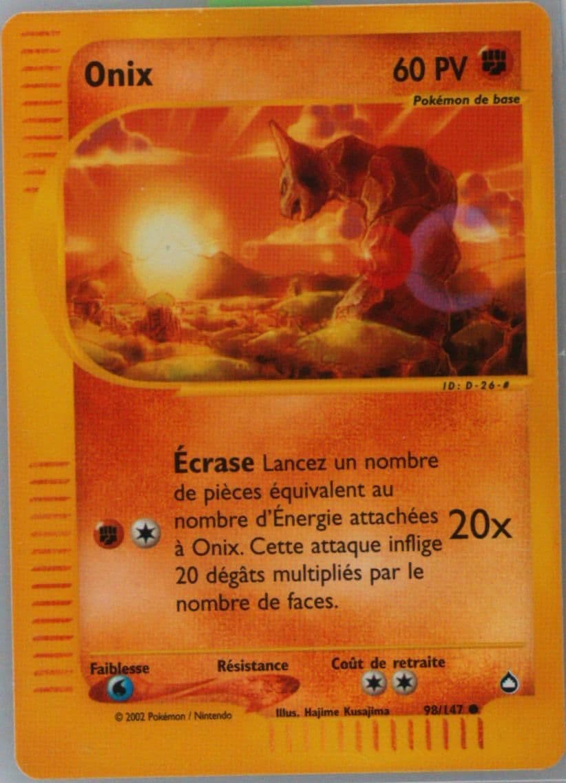 Onix-Reverse Foil French (98) 2003 Pokemon Aquapolis