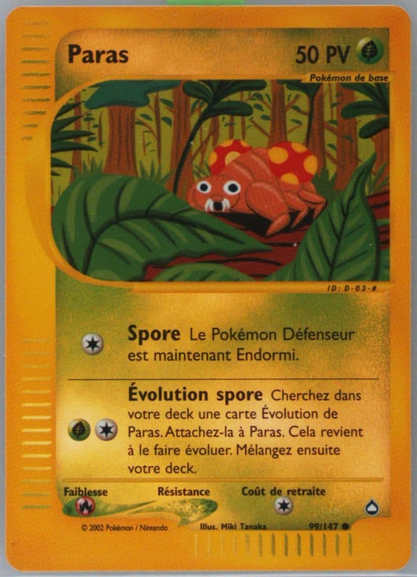 Paras-Reverse Foil French (99) 2003 Pokemon Aquapolis