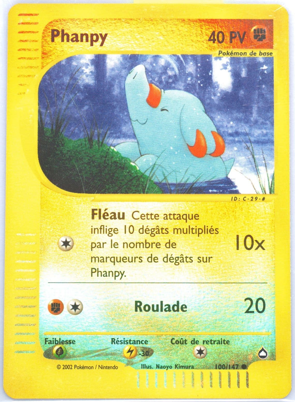 Phanpy-Reverse Foil French (100) 2003 Pokemon Aquapolis