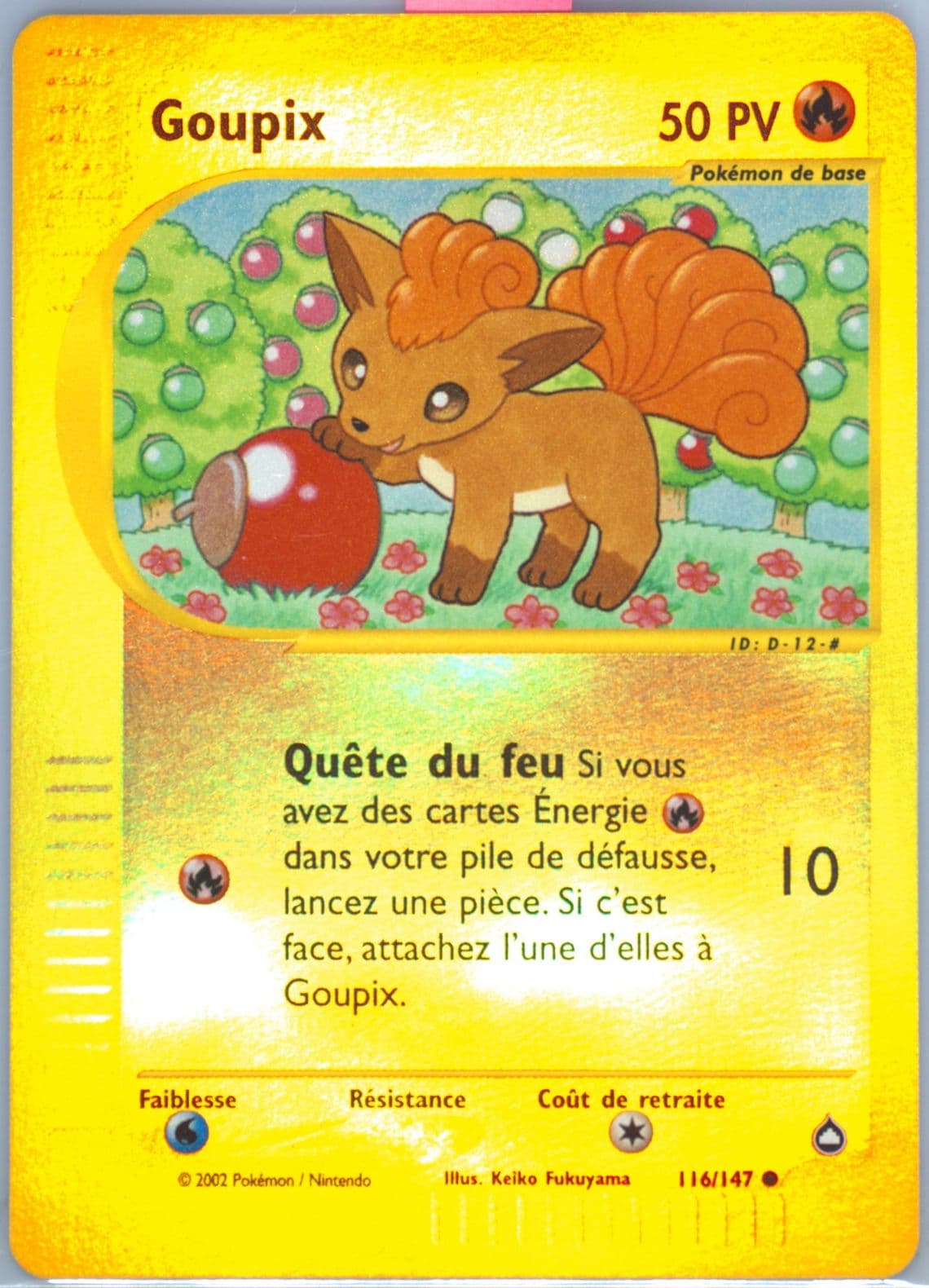 Goupix-Reverse Foil French (116) 2003 Pokemon Aquapolis