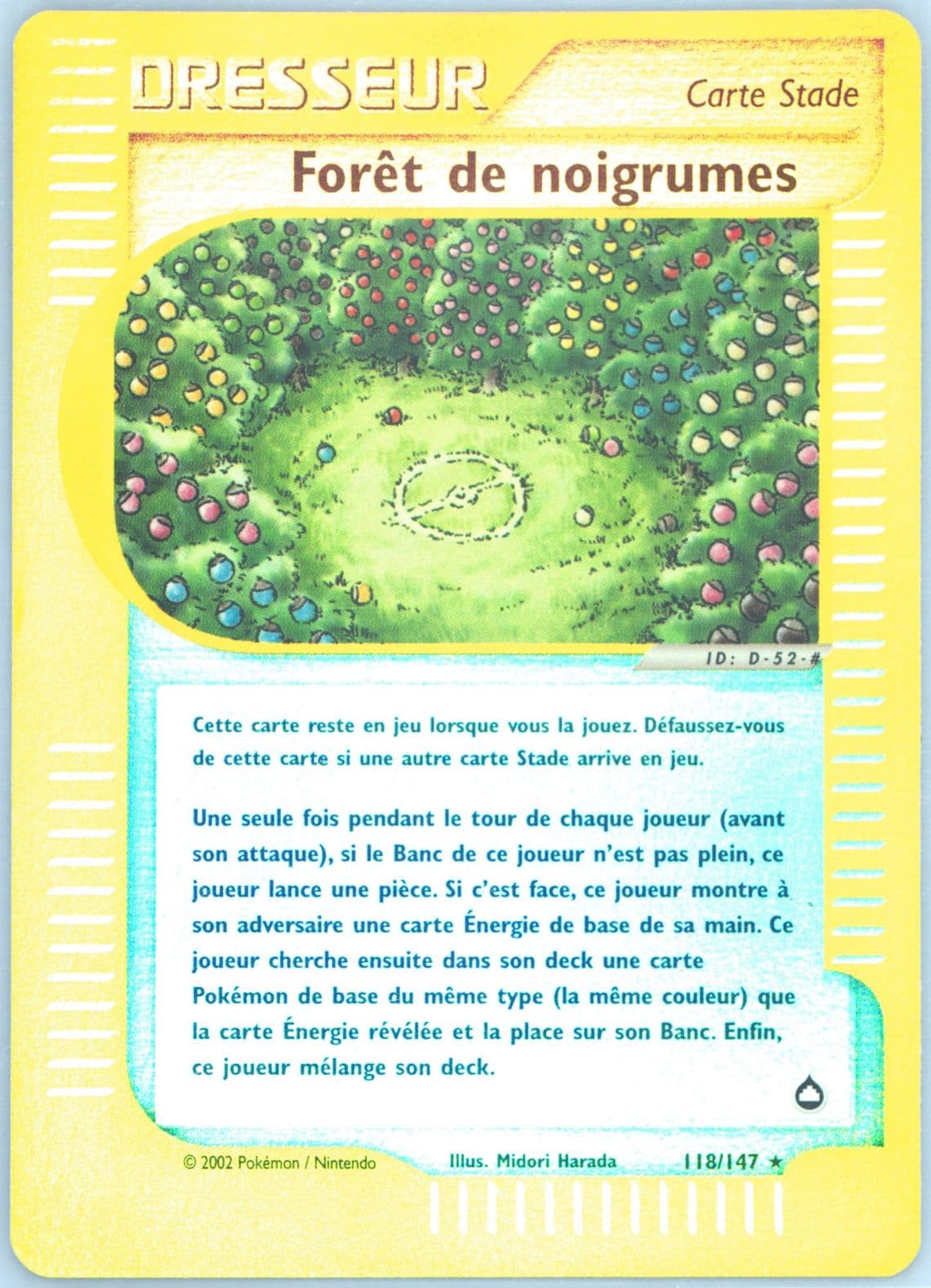 Foret de Noigrumes-Reverse Foil French (118) 2003 Pokemon Aquapolis