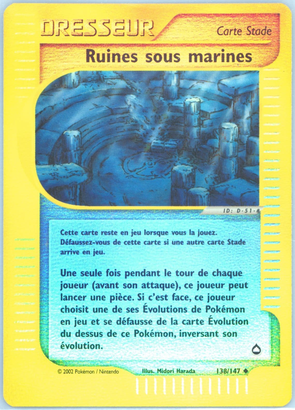 Ruines Sous Marines-Reverse Foil French (138) 2003 Pokemon Aquapolis