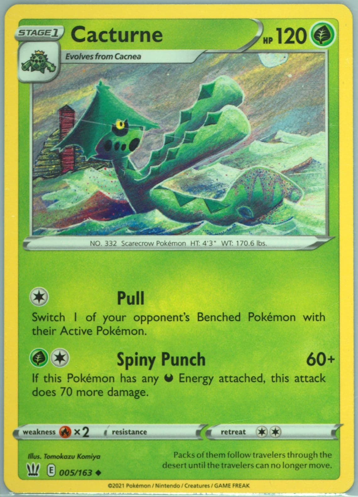 Cacturne (005) 2021 Pokemon Sword & Shield Battle Styles