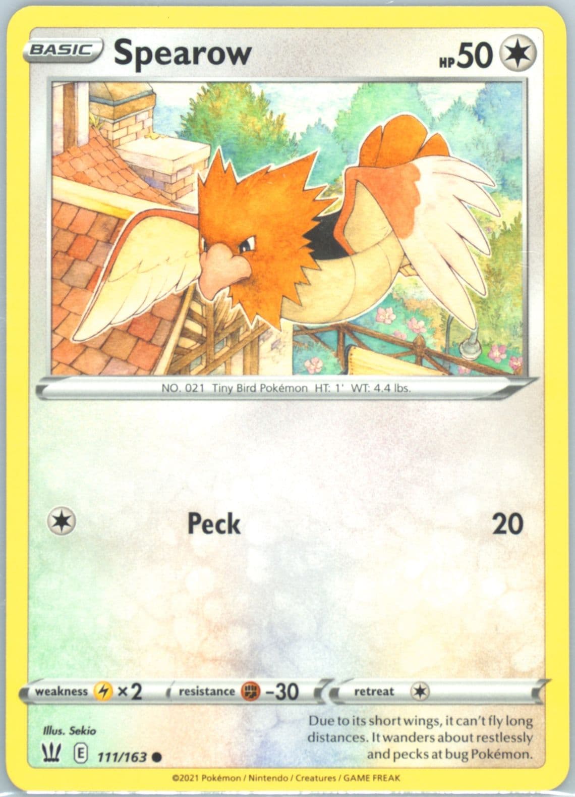 Spearow (111) 2021 Pokemon Sword & Shield Battle Styles