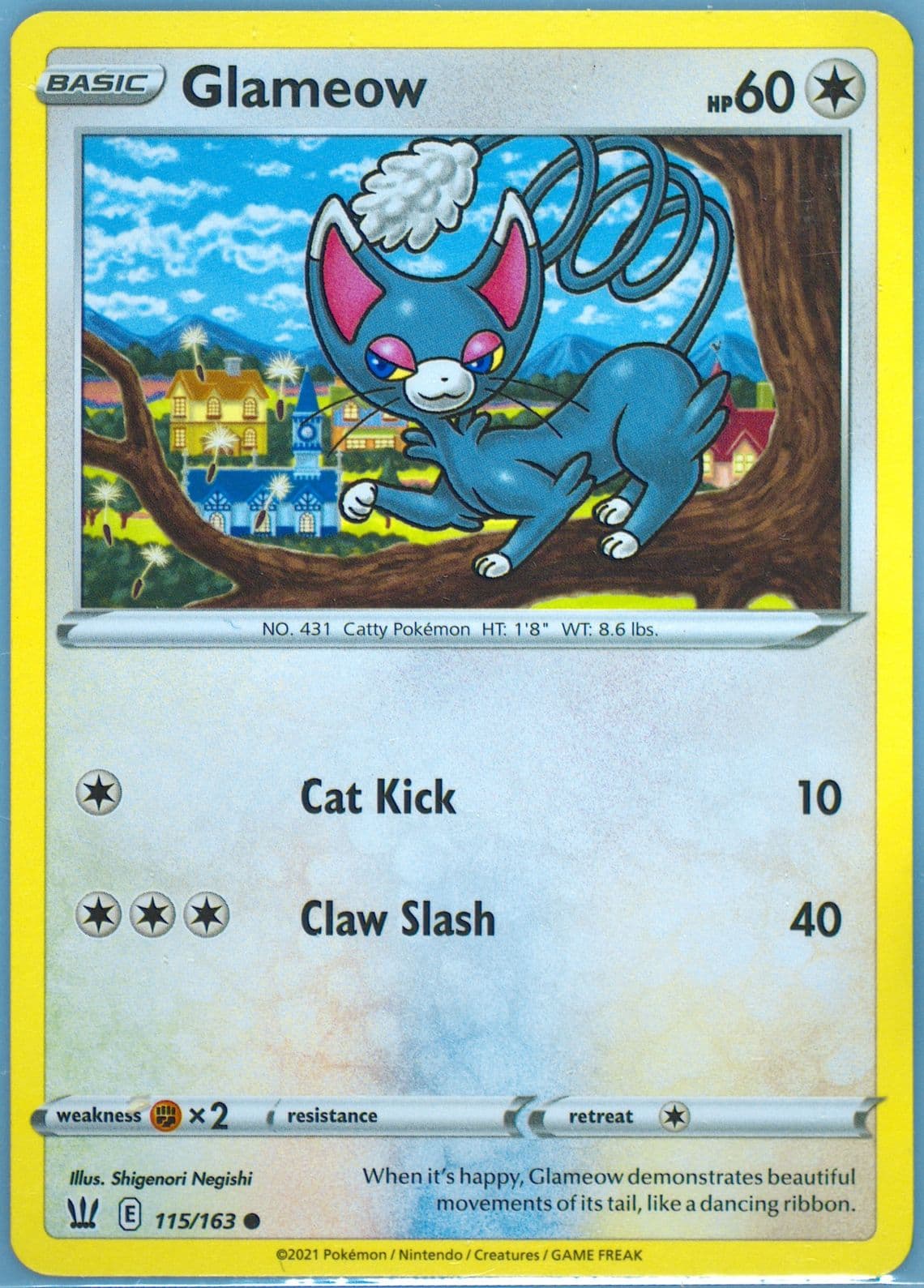 Glameow (115) 2021 Pokemon Sword & Shield Battle Styles