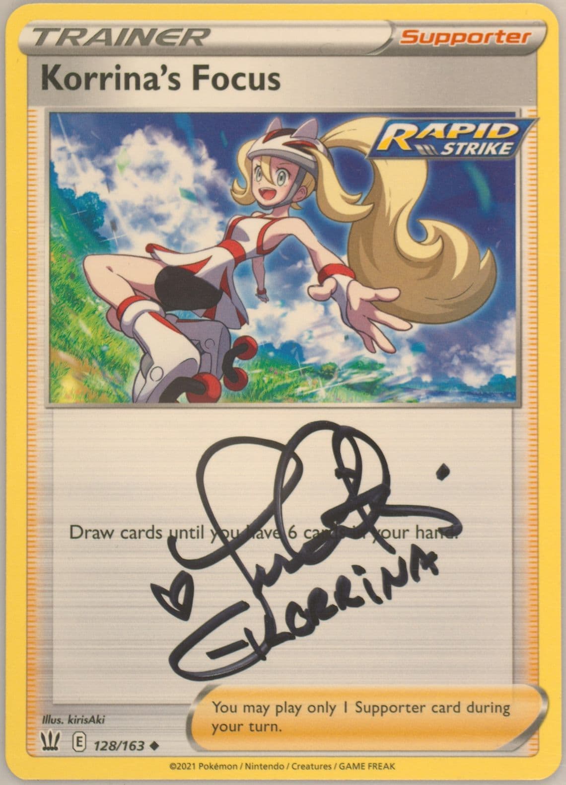 Korrina's Focus (128) 2021 Pokemon Sword & Shield Battle Styles