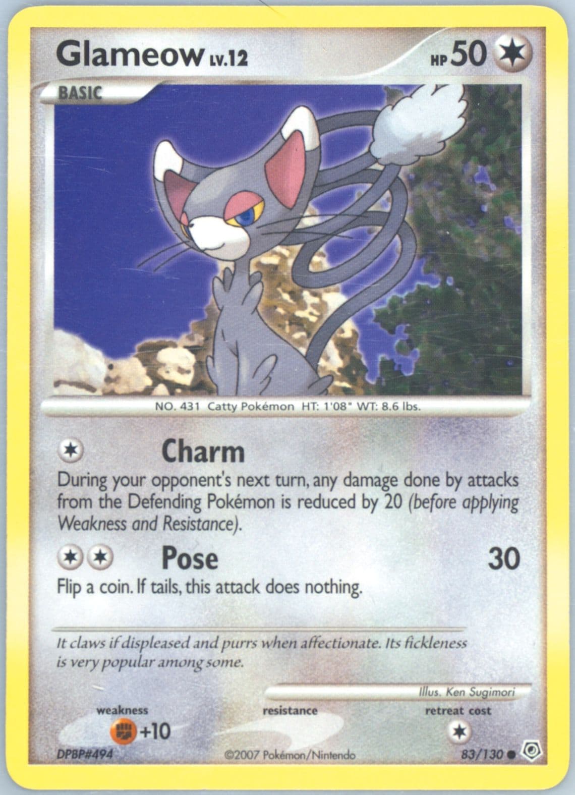 Glameow (83) 2007 Pokemon Diamond & Pearl