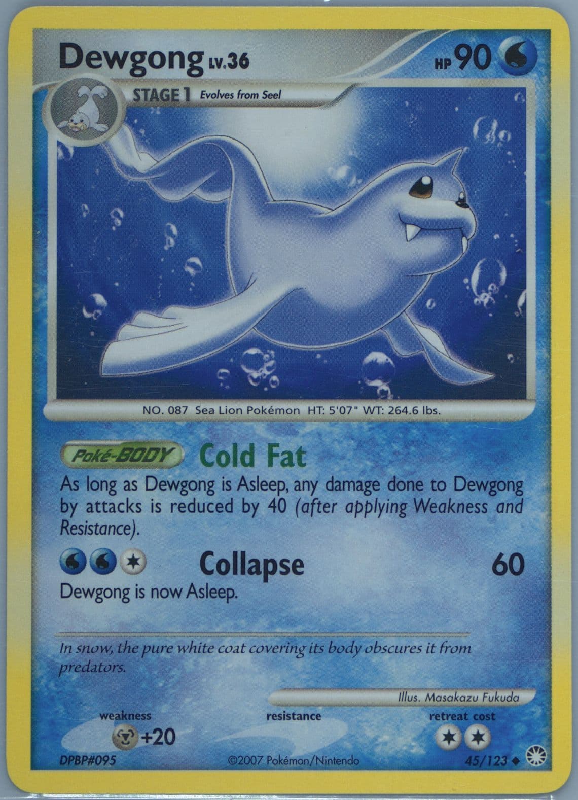 Dewgong (45) 2007 Pokemon Diamond & Pearl Mysterious Treasures